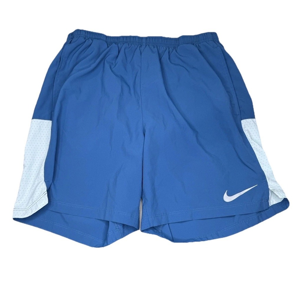 Nike Men's Dri Fit Activewear Adjustable Drawstring Blue Running Shorts Size L